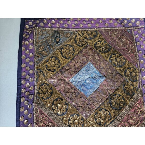 Set Of 3 Handmade Embroidered Pillow Covers Made In India - Picture 8 of 9